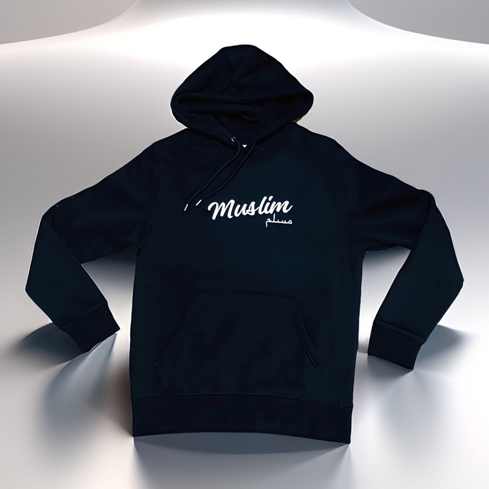 Mast3r Fashion black & gold Muslim hoodie